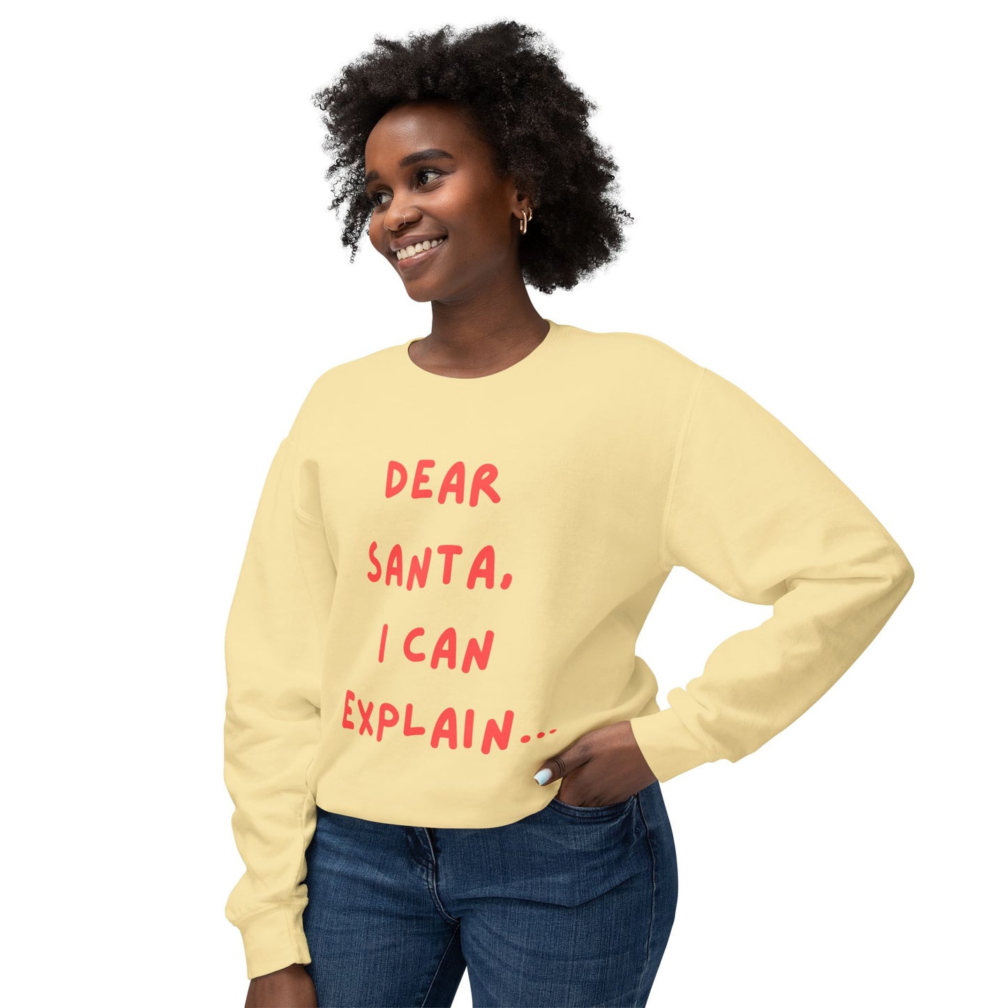 Dear Santa Unisex Sweatshirt | Holiday Gift, Funny Christmas Apparel, Cozy Crewneck, Ideal for Family Gatherings, Seasonal Humor