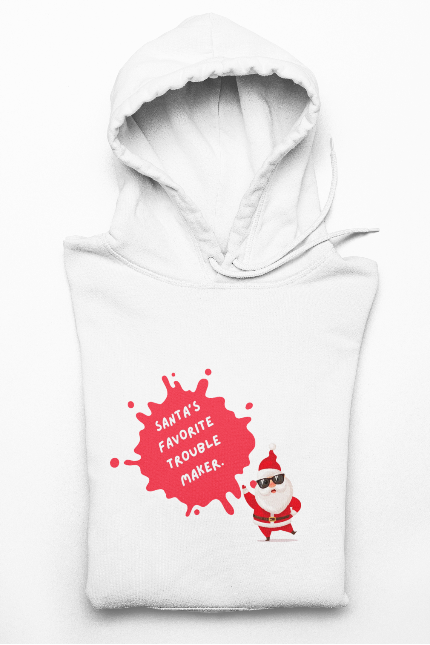 Fun Holiday Hoodie with Santa Design, Christmas Gift, Cozy Winter Wear, Funny Sweatshirt, Unisex Champion Hoodie