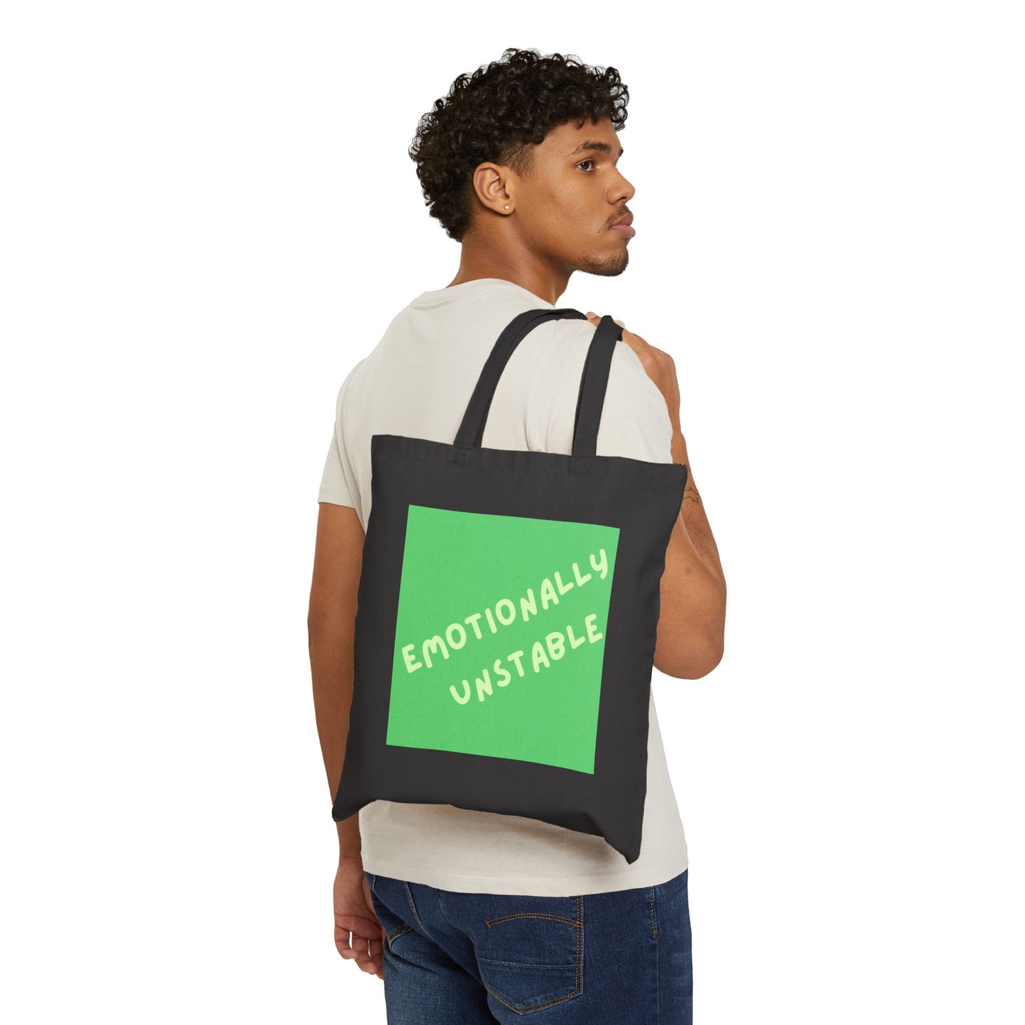 Emotionally Unstable Tote Bag, Funny Shopping Bag, Eco-Friendly Reusable Bag, Gift for Friends, Daily Use, Casual Carryall