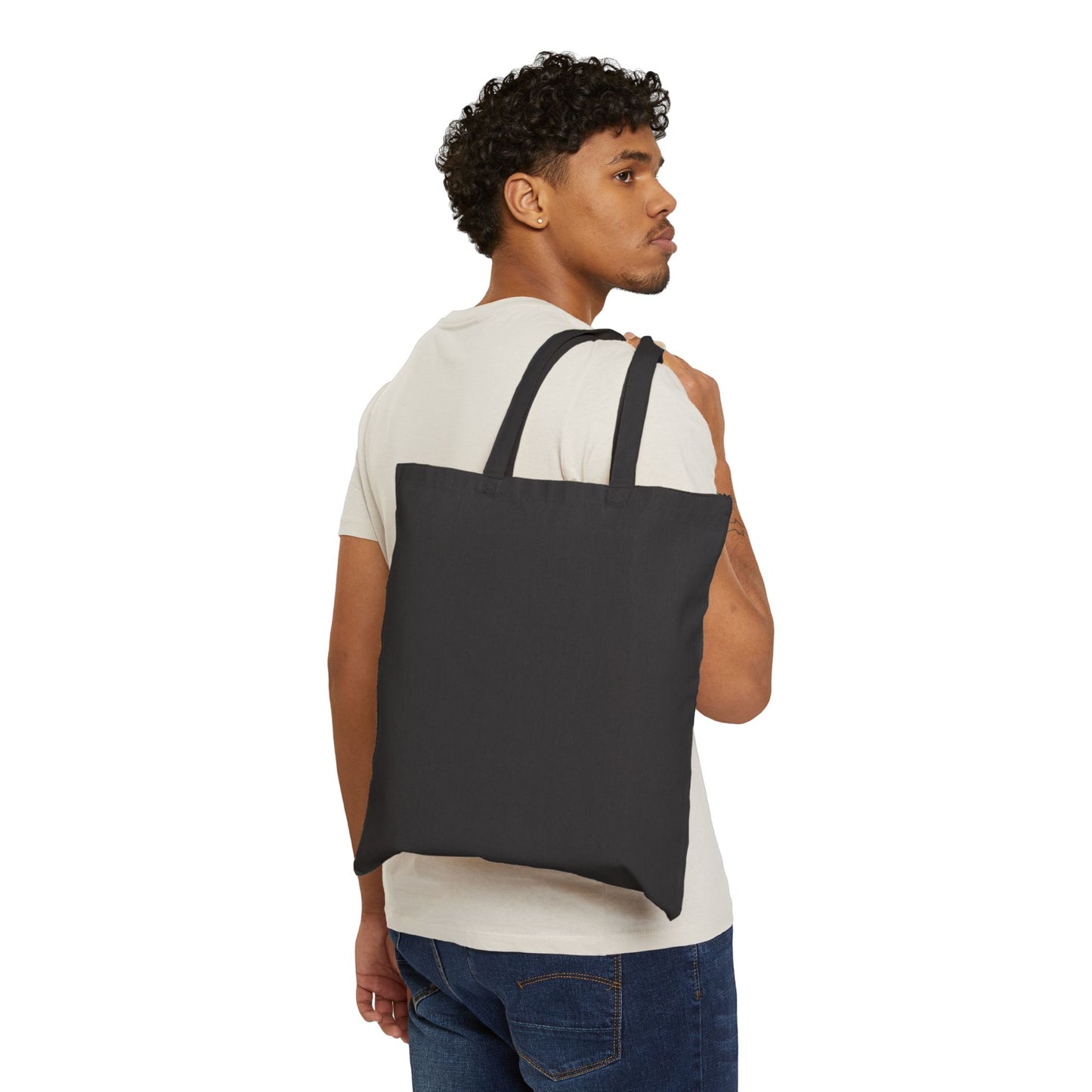 Glamorous Cotton Canvas Tote Bag - Too Glam for the Naughty List, Reusable Bag, Holiday Gift, Fashion Accessories, Chic Tote