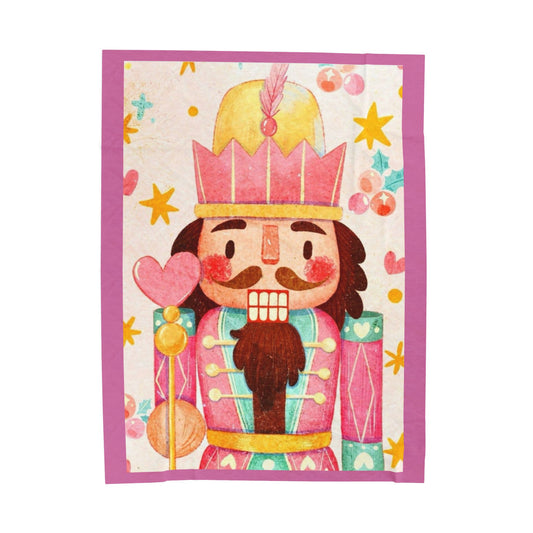 Nutcracker Velveteen Plush Blanket