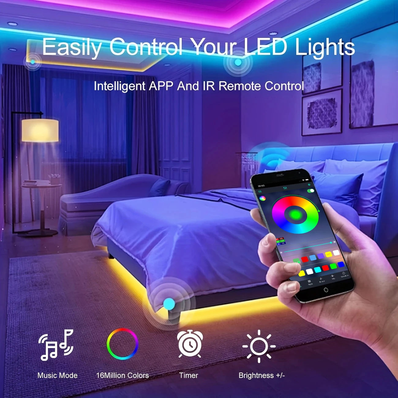 Luces LED con Sincronización Musical