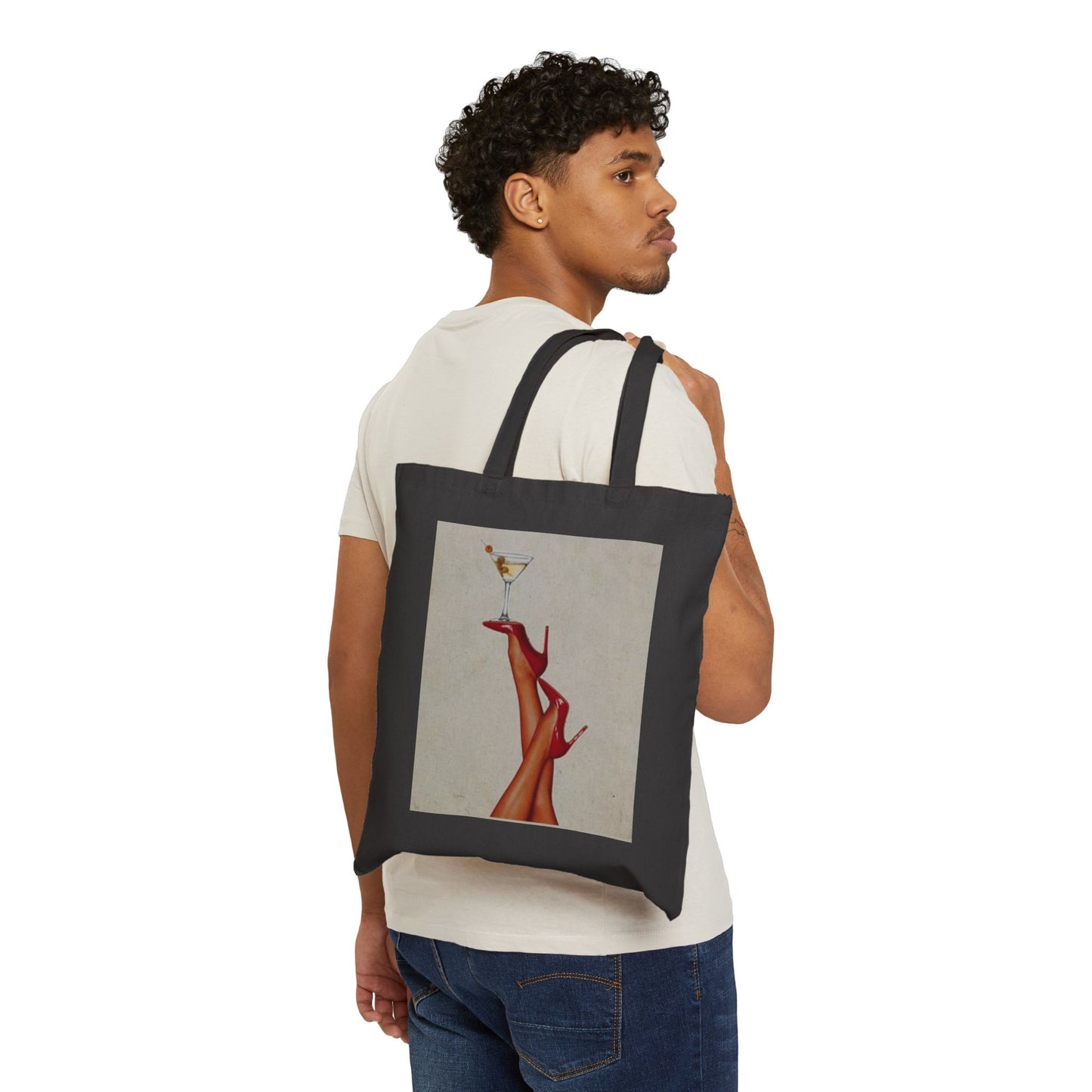 Chic Cotton Canvas Tote Bag - Stylish Shopping Bag, Eco-Friendly Gift, Art Lover's Tote, Casual Chic, Everyday Use