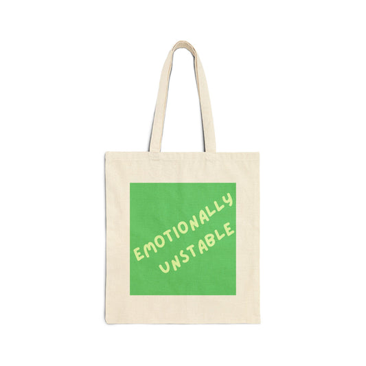Emotionally Unstable Tote Bag, Funny Shopping Bag, Eco-Friendly Reusable Bag, Gift for Friends, Daily Use, Casual Carryall