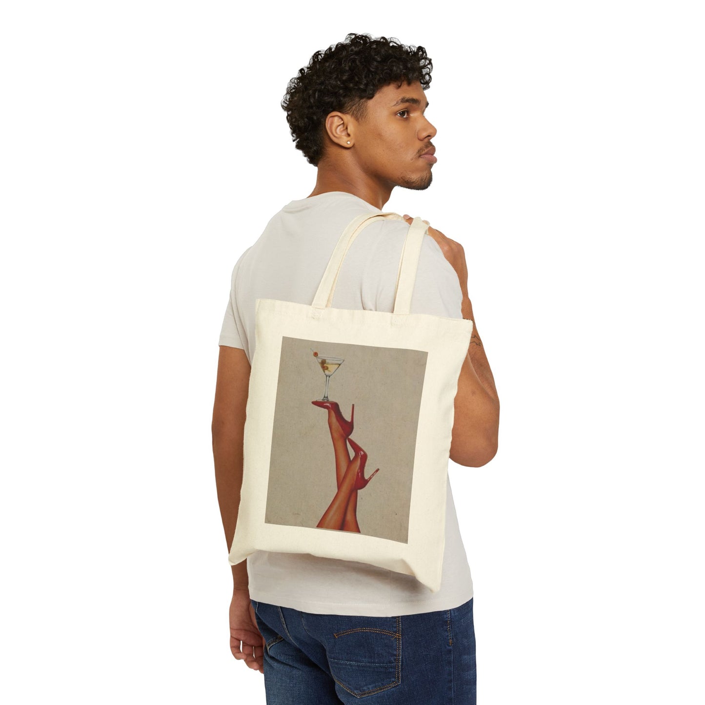 Chic Cotton Canvas Tote Bag - Stylish Shopping Bag, Eco-Friendly Gift, Art Lover's Tote, Casual Chic, Everyday Use