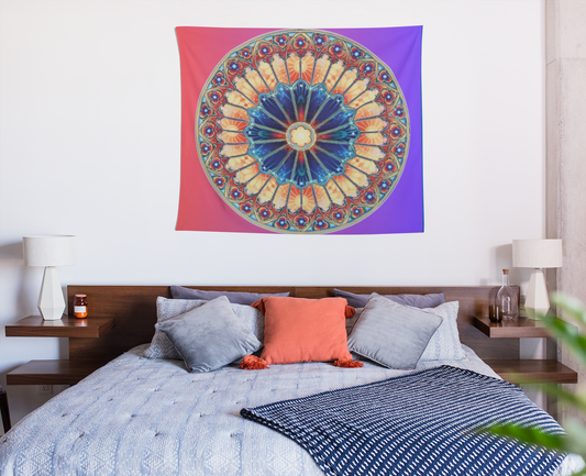 Boho Chic Indoor Wall Tapestry, Mandala Decor, Home Wall Art, Living Room Accents, Bohemian Style