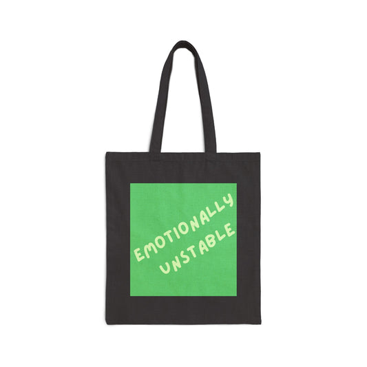 Emotionally Unstable Tote Bag, Funny Shopping Bag, Eco-Friendly Reusable Bag, Gift for Friends, Daily Use, Casual Carryall