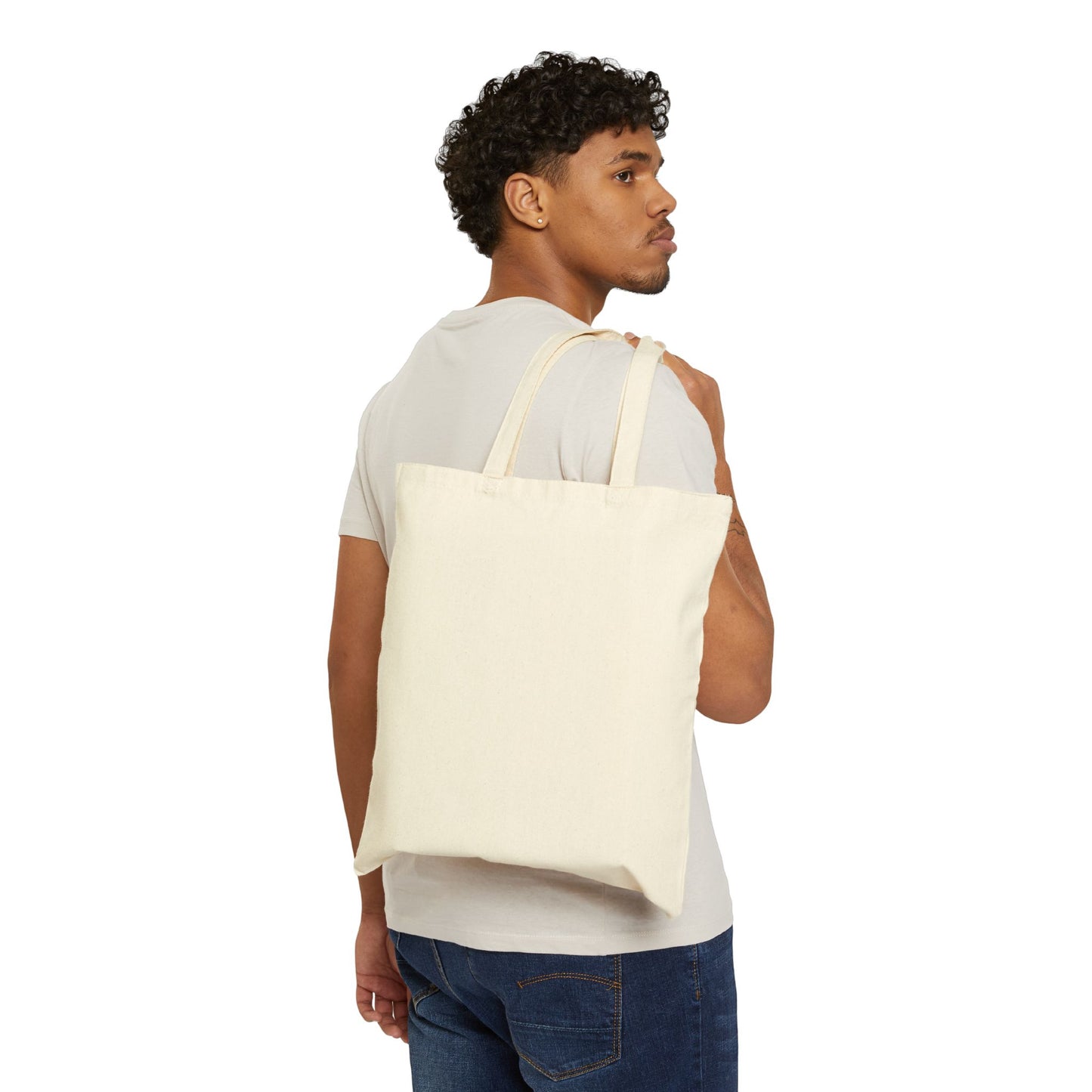 Chic Cotton Canvas Tote Bag - Stylish Shopping Bag, Eco-Friendly Gift, Art Lover's Tote, Casual Chic, Everyday Use